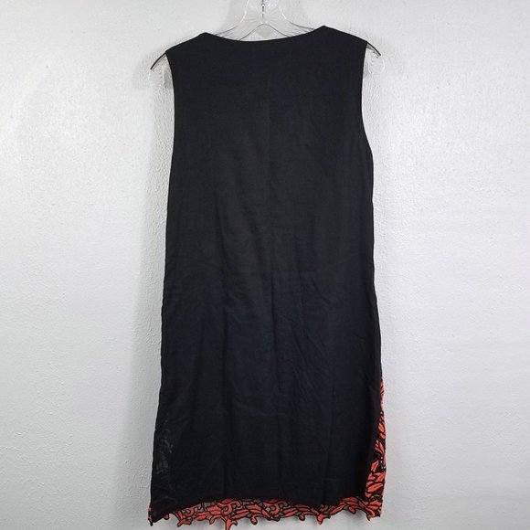 Sweet Miss Women's Crochet Embroidered Lace Flower Black Knee Length Dress - Picture 7 of 12